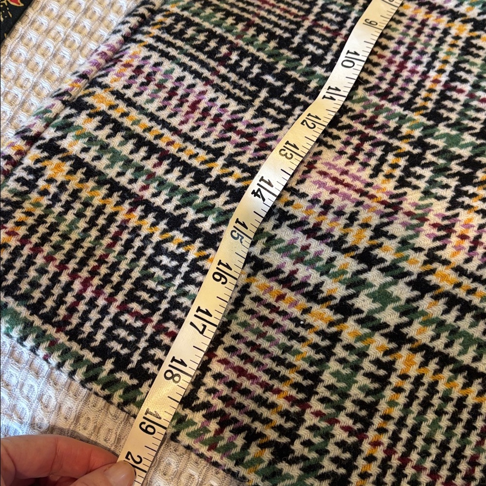 Lost Wool Multi Colored Plaid Houndstooth Skirt 2 - image 5
